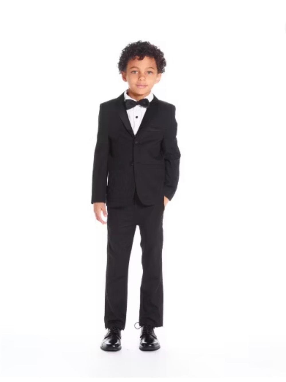 Andy & Evan Boys' Black Formal Suit Jacket and Trousers